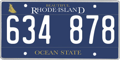 RI license plate 634878