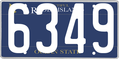 RI license plate 6349