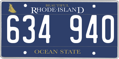 RI license plate 634940