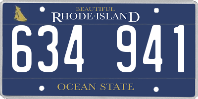 RI license plate 634941