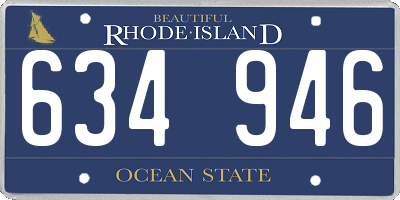 RI license plate 634946