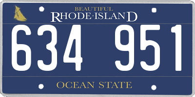 RI license plate 634951