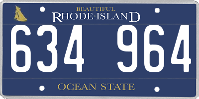 RI license plate 634964