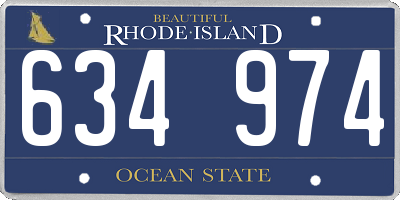 RI license plate 634974