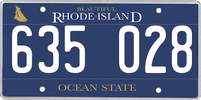 RI license plate 635028