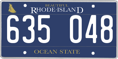 RI license plate 635048
