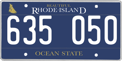 RI license plate 635050
