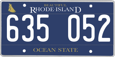 RI license plate 635052
