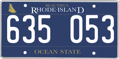 RI license plate 635053