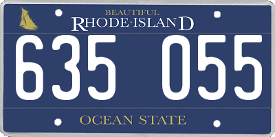 RI license plate 635055