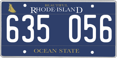 RI license plate 635056