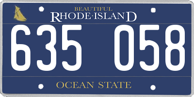 RI license plate 635058
