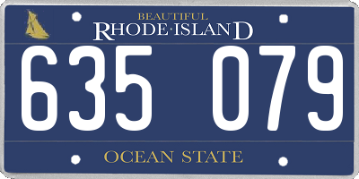 RI license plate 635079