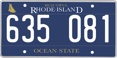 RI license plate 635081