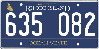 RI license plate 635082