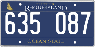 RI license plate 635087