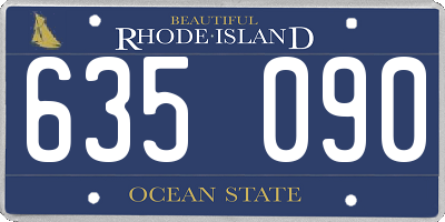 RI license plate 635090