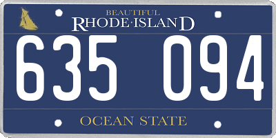 RI license plate 635094