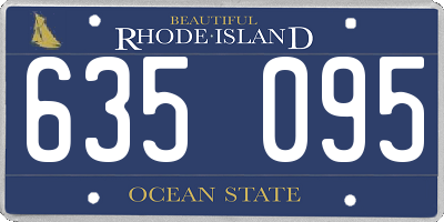 RI license plate 635095