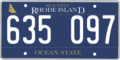 RI license plate 635097