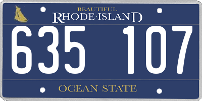 RI license plate 635107