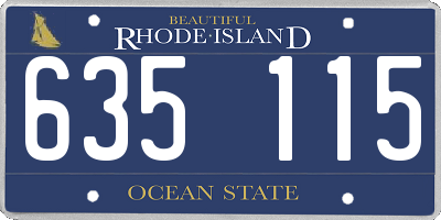 RI license plate 635115