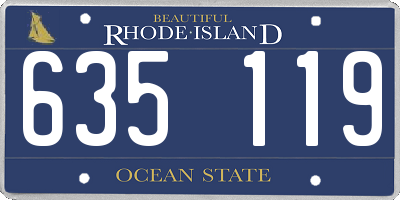 RI license plate 635119