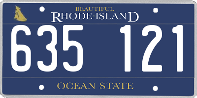 RI license plate 635121