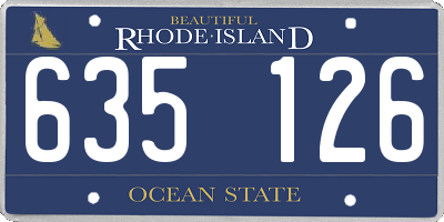 RI license plate 635126