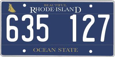RI license plate 635127