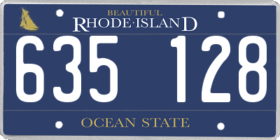 RI license plate 635128