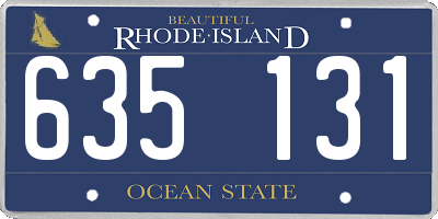 RI license plate 635131