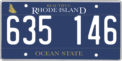 RI license plate 635146