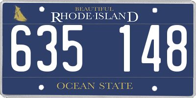 RI license plate 635148