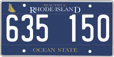 RI license plate 635150