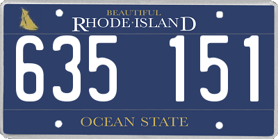 RI license plate 635151