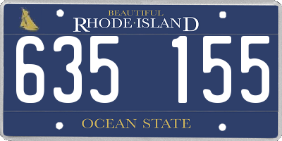 RI license plate 635155