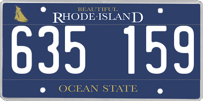 RI license plate 635159