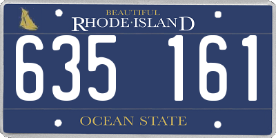 RI license plate 635161
