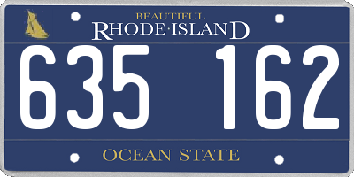 RI license plate 635162