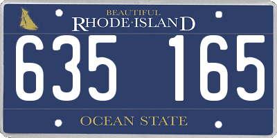 RI license plate 635165