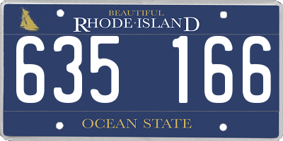 RI license plate 635166