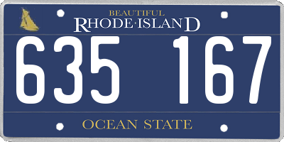RI license plate 635167