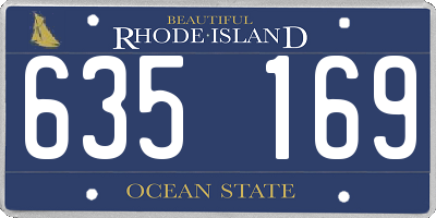 RI license plate 635169