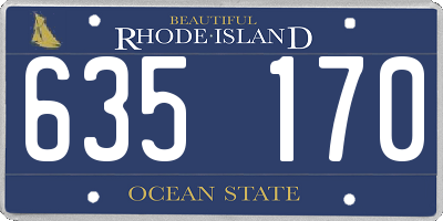 RI license plate 635170