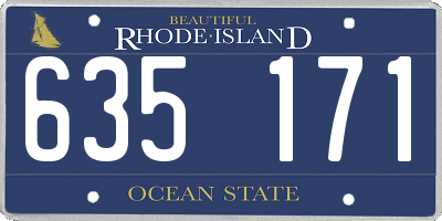 RI license plate 635171