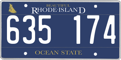 RI license plate 635174