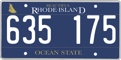 RI license plate 635175