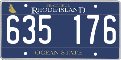 RI license plate 635176