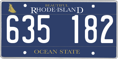 RI license plate 635182